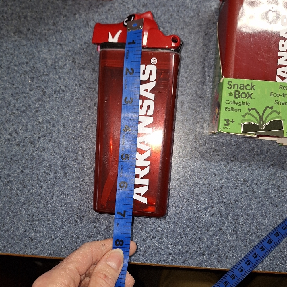 Arkansas Razorbacks Reusable Snack Boxes & Fun Top Drink Boxes, Brand Ne… - Picture 6 of 15